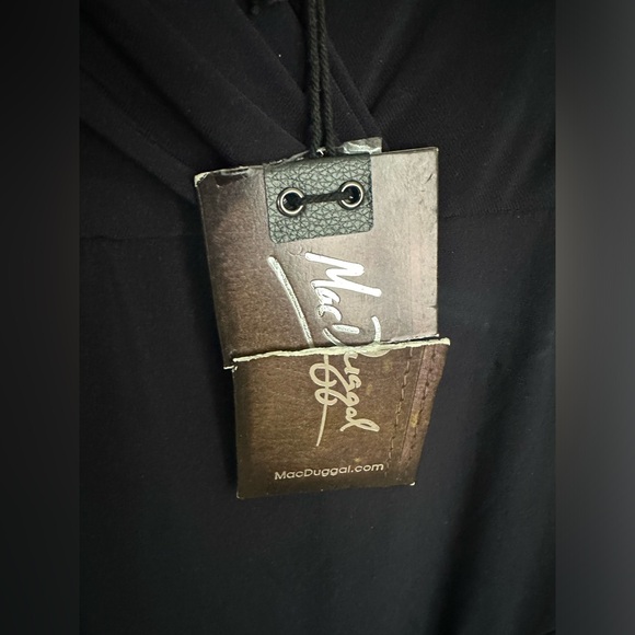 Mac Duggal Sleeveless V Neck Jersey Gown size 8 in Midnight. New with tag - Picture 7 of 9